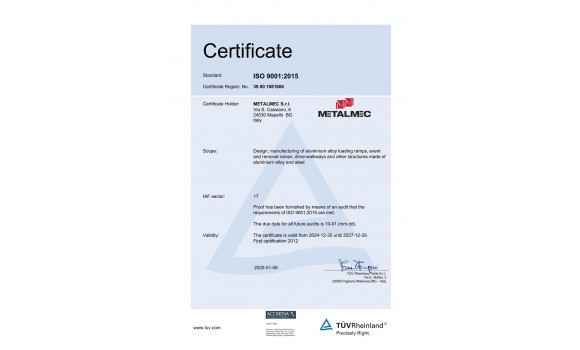 CERTIFICAZIONE SISTEMA GESTIONE QUALITA'
